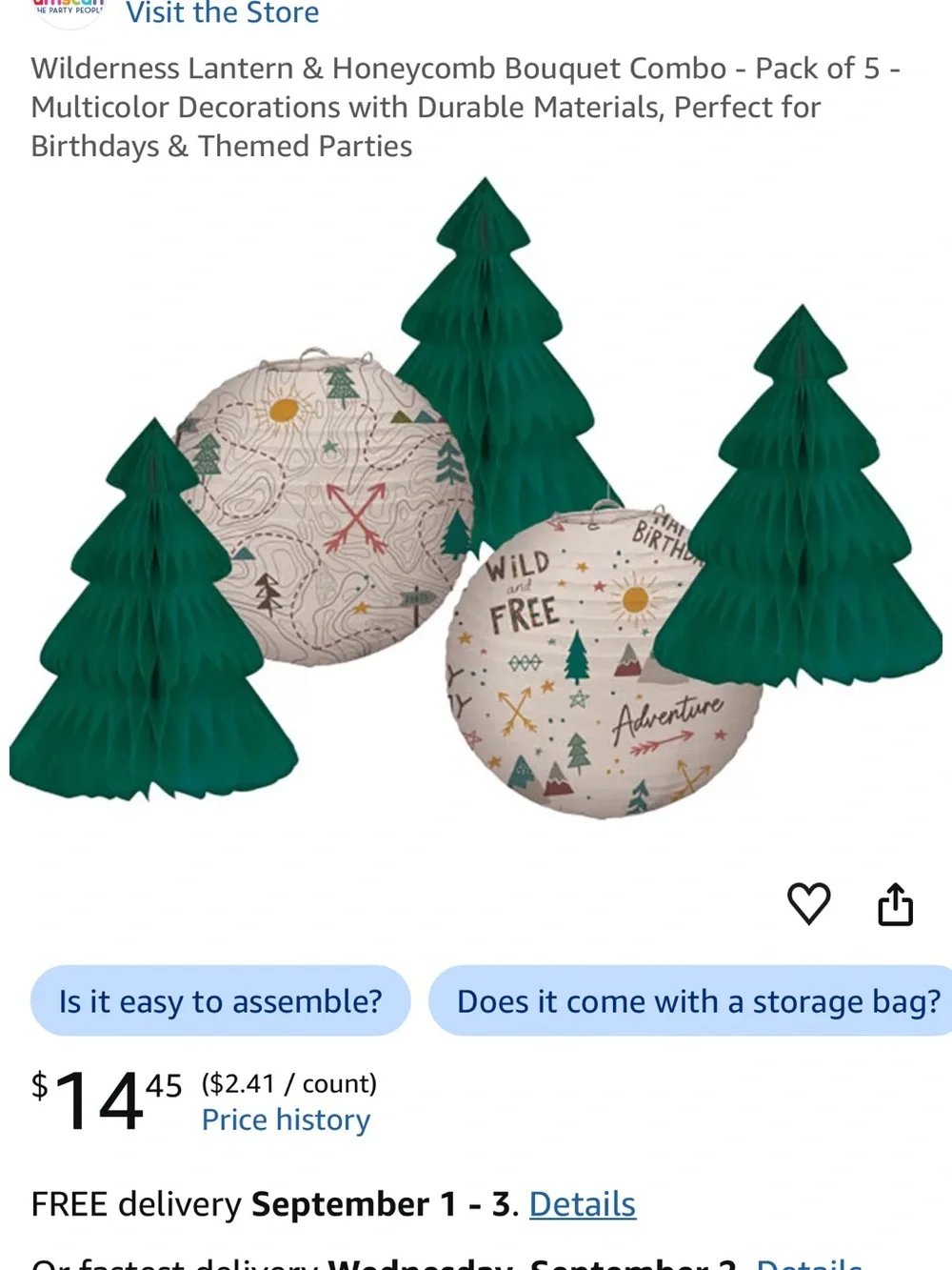 Wilderness Honeycomb Tree and Lantern Garland - Green & Cream